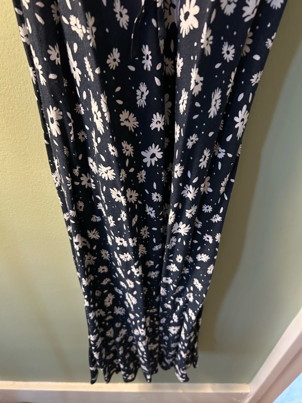 Rouje Navy Floral Slip Midi Dress with White Blooms - Picture 14 of 14